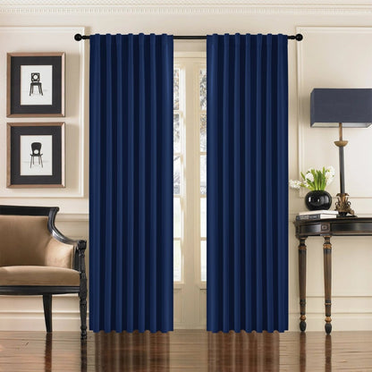 Joydeco Blackout Curtains 96 Inch Length 2 Panels Set for Bedroom-Royal Blue