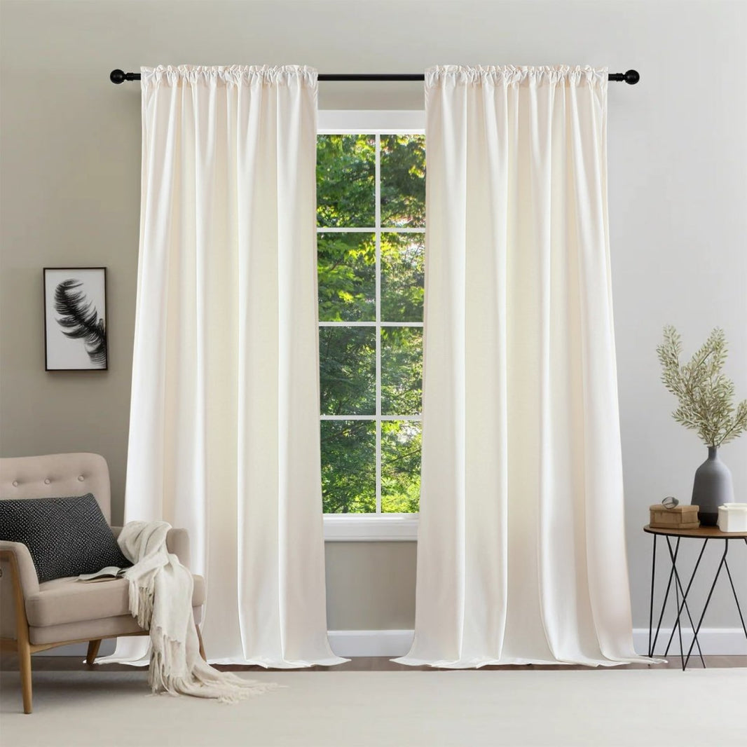 Joydeco Luxury Velvet Blackout Curtains - Thermal Insulated & Rod Pocket