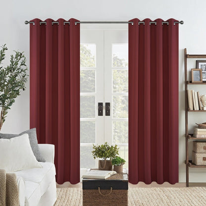 Joydeco Blackout Curtains Thermal Insulated Long Curtains& Drapes 2 Panels Set Various sizes and colors, suitable for living room and bedroom windows (Copy)
