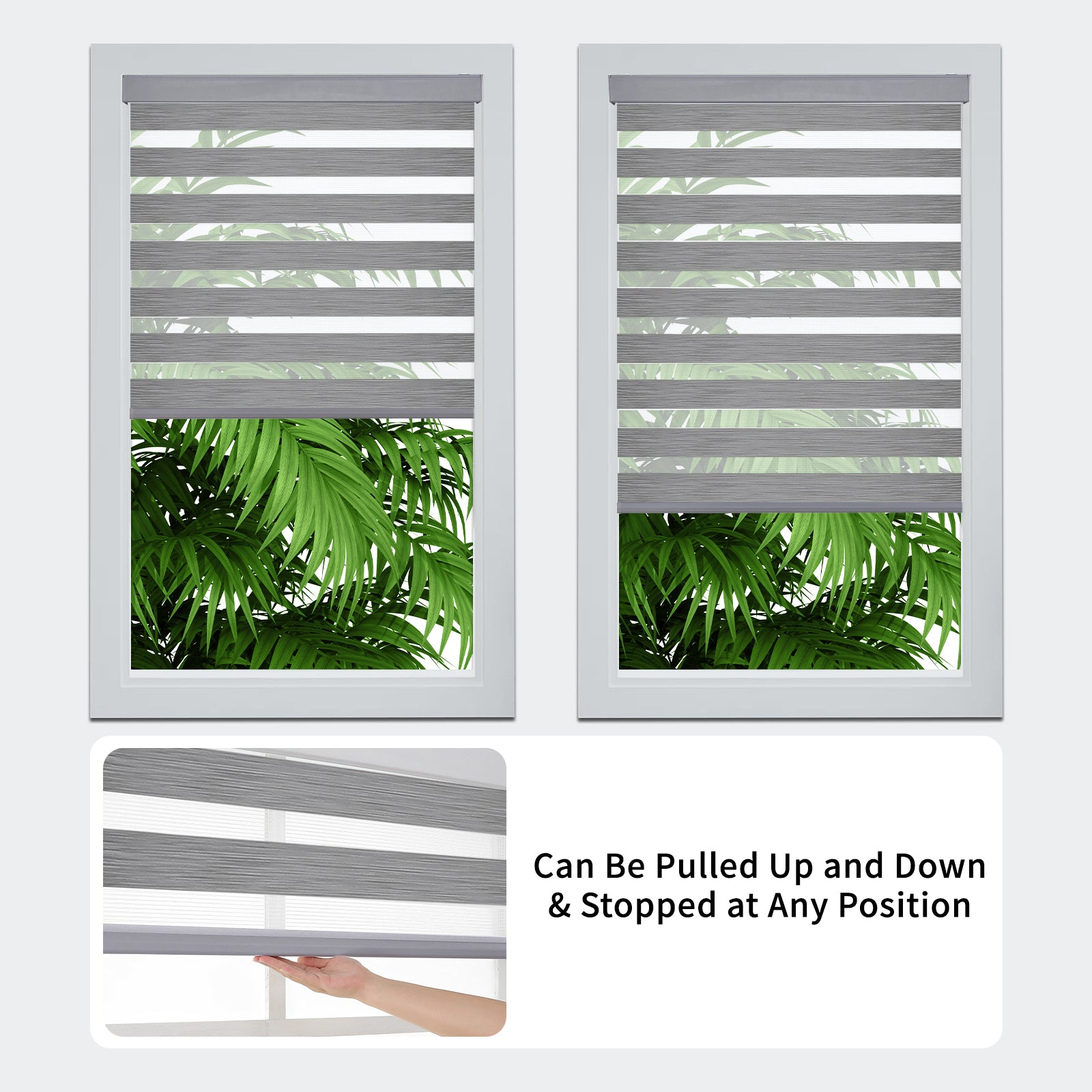 Free-Stop Zebra Blinds for Windows