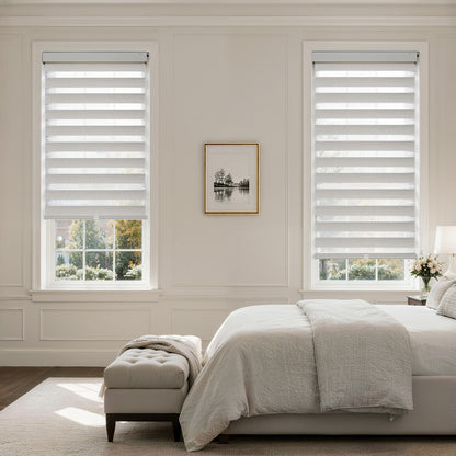 Milo Linen Light Filtering No-Drill Zebra Shade