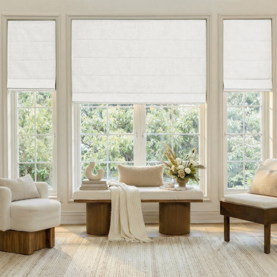 Alder Linen Look Blackout Roman Shade