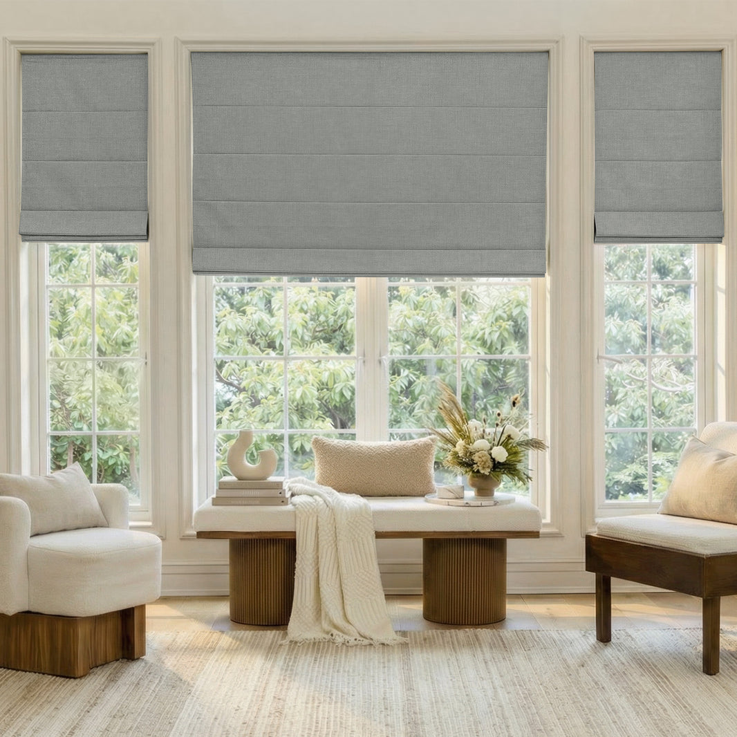 Alder Linen Look Blackout Roman Shade