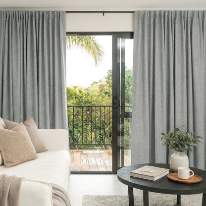Cortinas opacas de lino personalizadas Joydeco