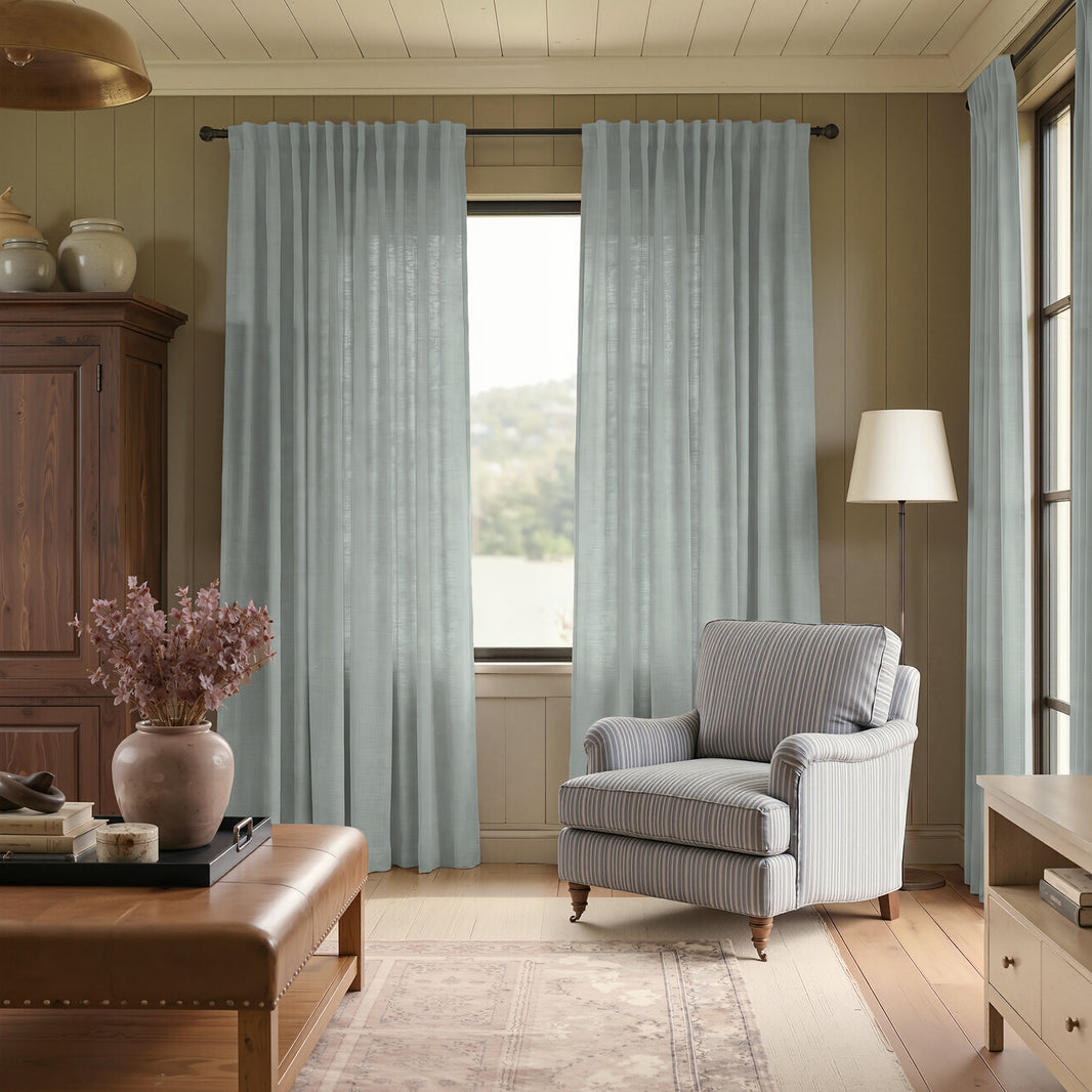 Cortinas opacas de lino Joydeco Flaxaline