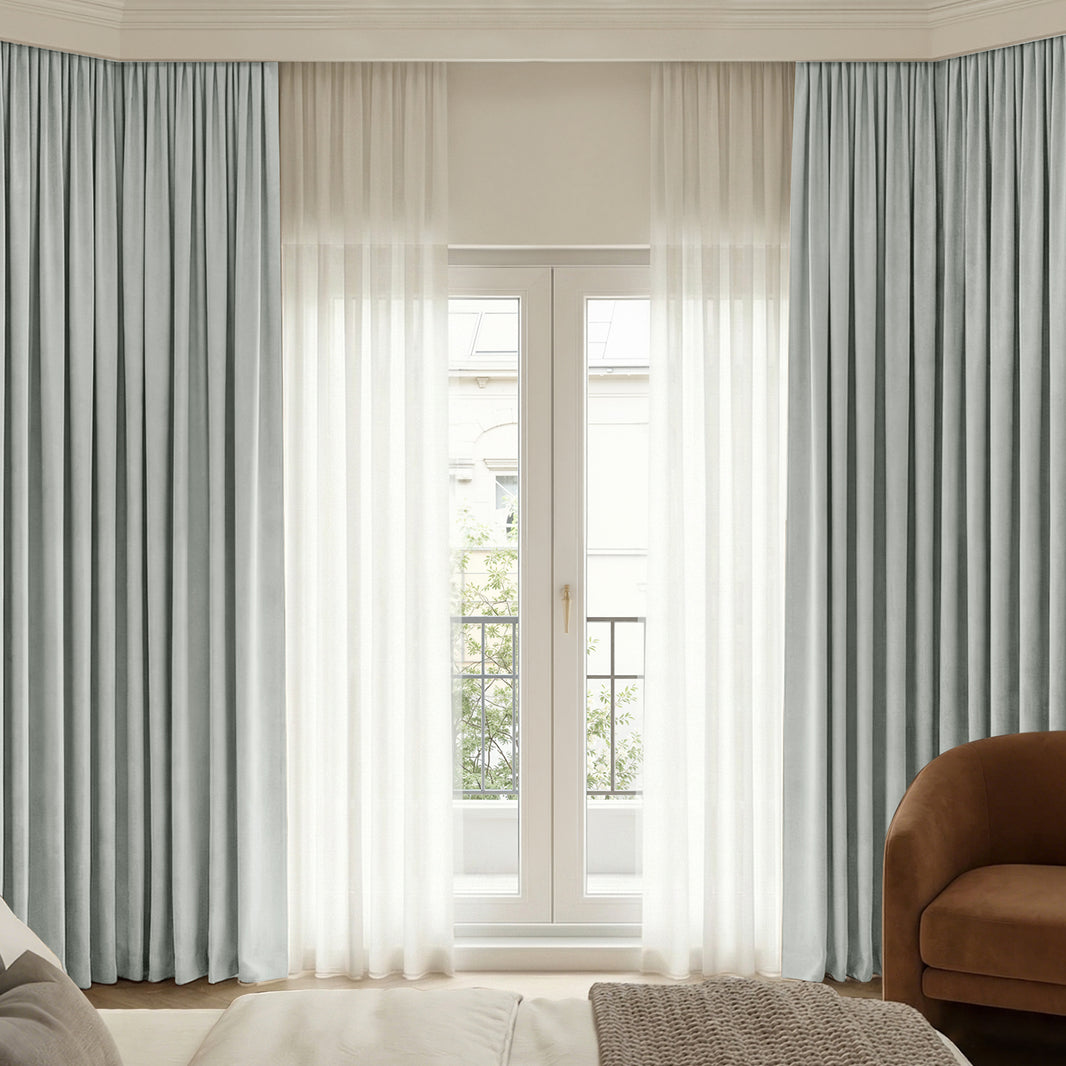 Cortinas opacas de chenilla y terciopelo Joydeco
