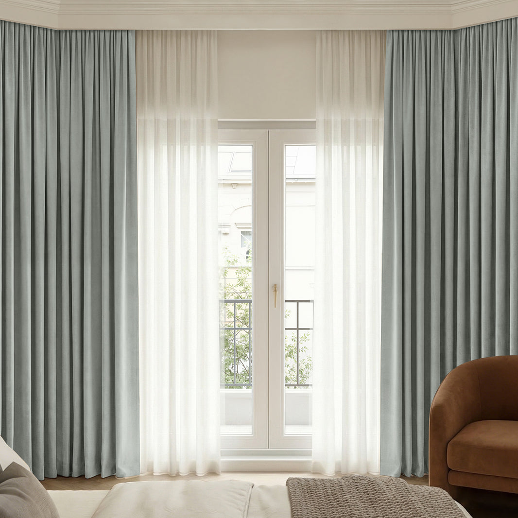 Cortinas opacas de chenilla y terciopelo Joydeco