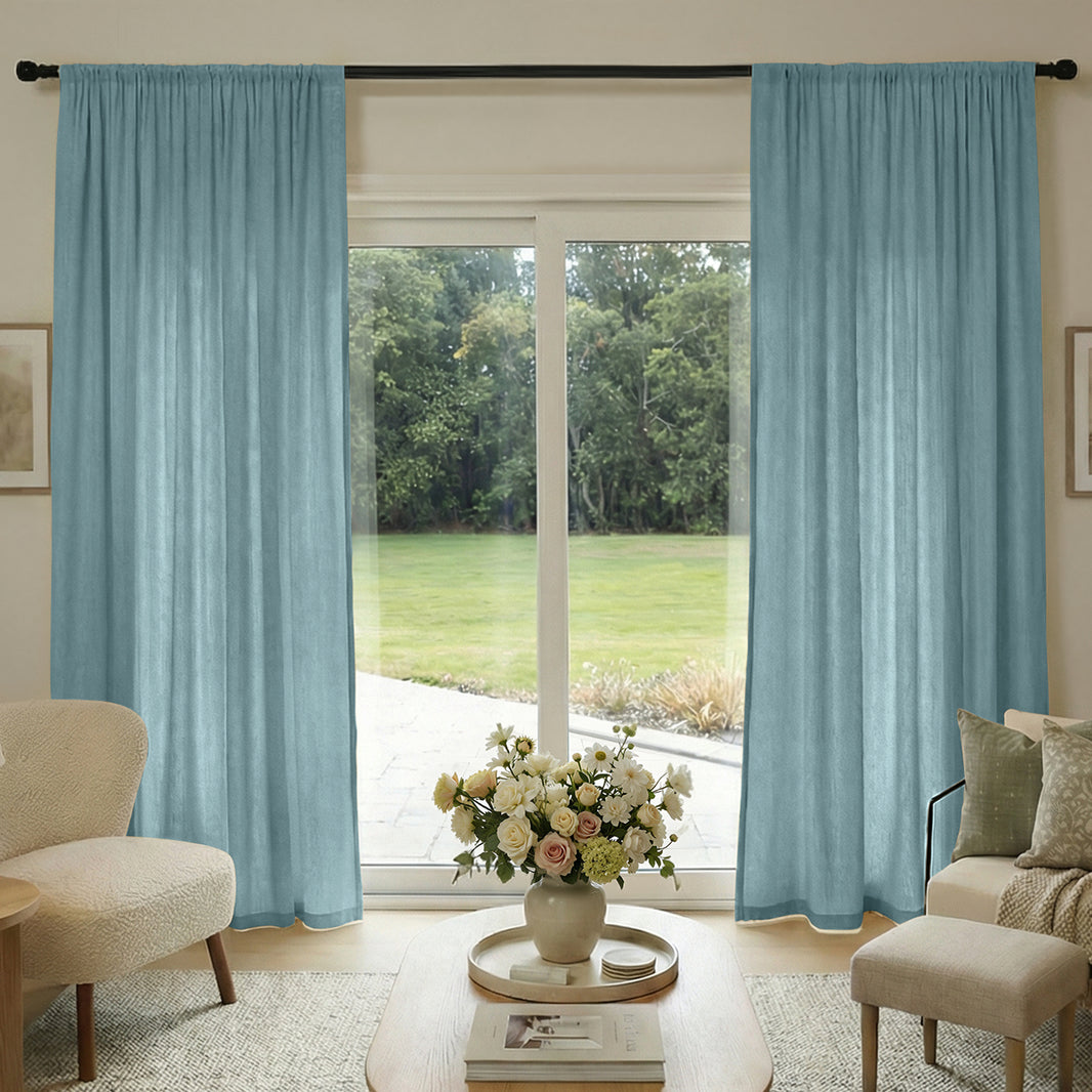 Rideaux occultants en lin Joydeco Flaxaline