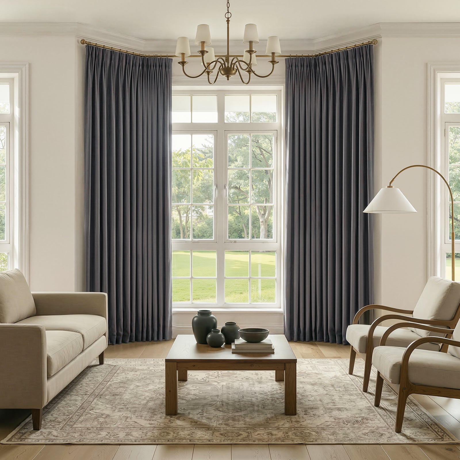 Brushed Blackout Curtains | Custom 100% Light Block – Joydeco