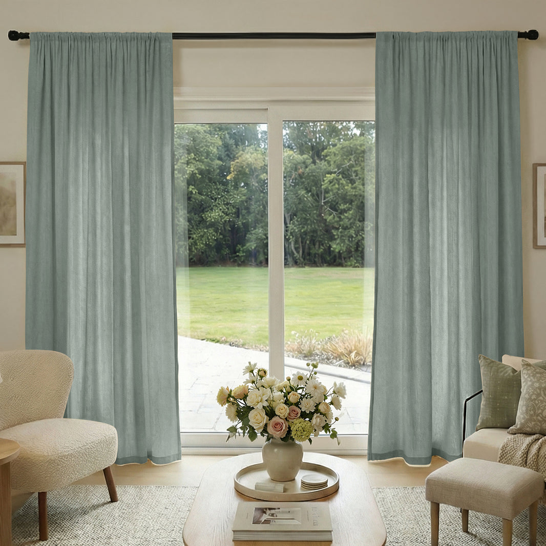 Rideaux occultants en lin Joydeco Flaxaline