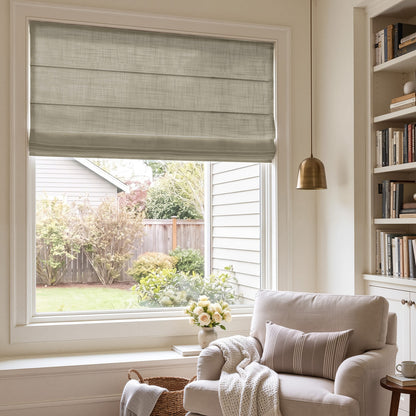 Emery Linen Light Filtering Roman Shade