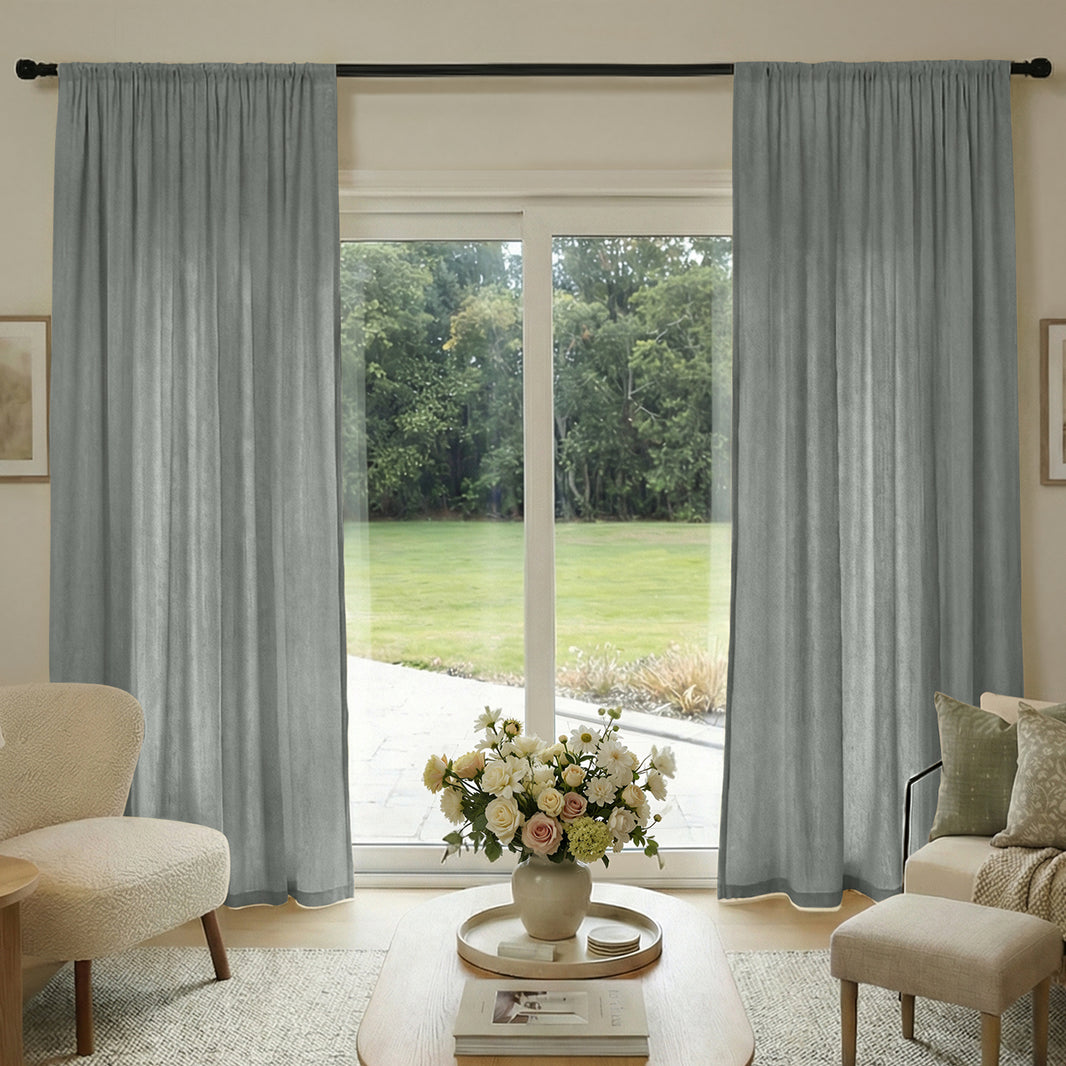 Rideaux occultants en lin Joydeco Flaxaline