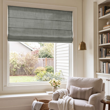 Emery Linen Light Filtering Roman Shade