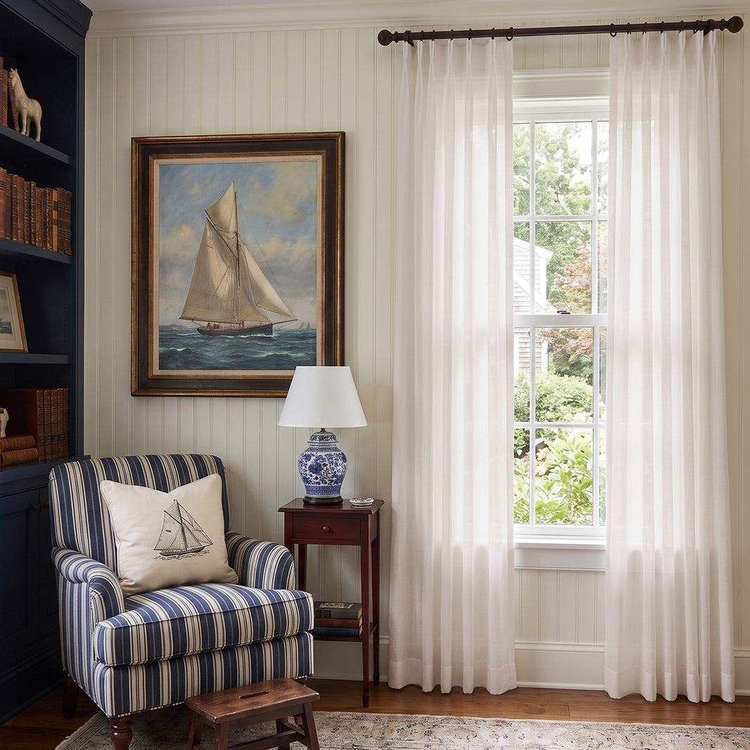 Lily Plain Weave Sheer Curtain