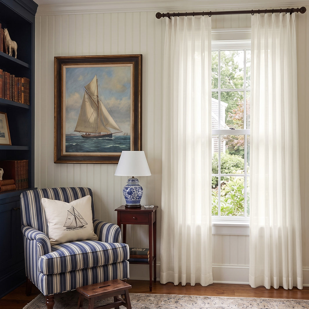 Lily Plain Weave Sheer Curtain
