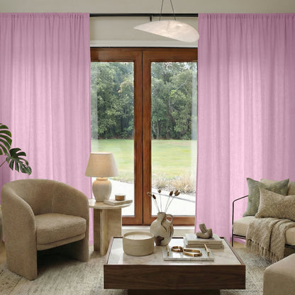 Essential Faux Linen 100% Blackout Curtain