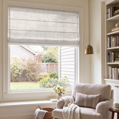 Emery Linen Light Filtering Roman Shade