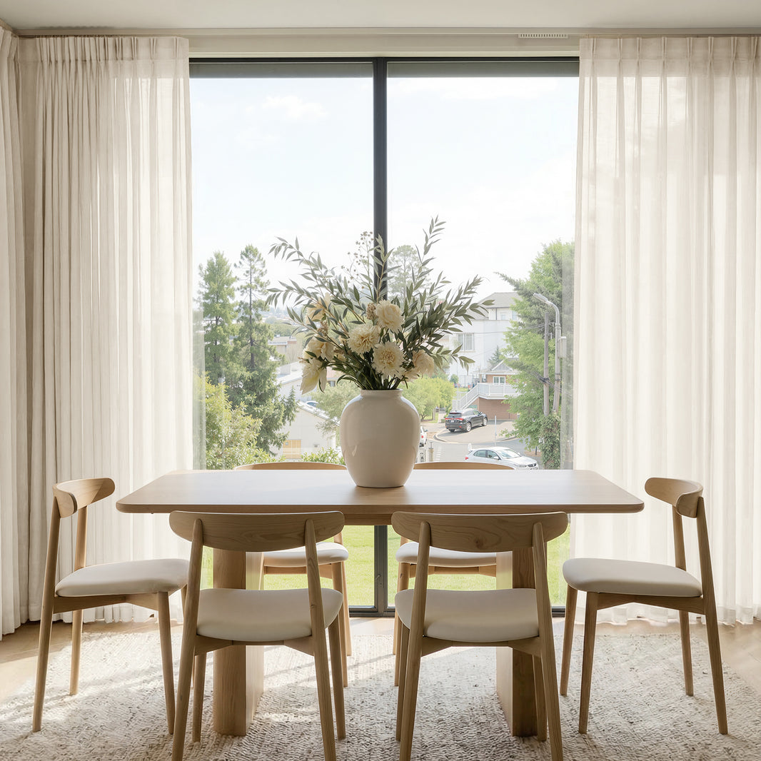 Cortinas de lino personalizadas con filtro de luz Joydeco