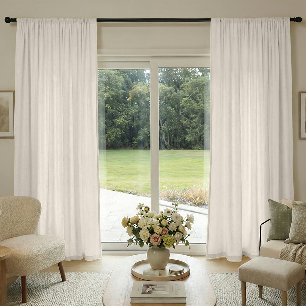 Rideaux occultants en lin Joydeco Flaxaline