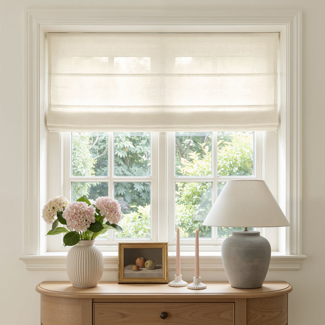 Rowan Light Filtering Linen Roman Shade