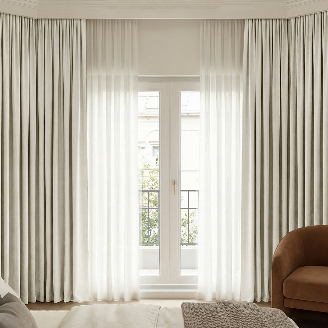 Cortinas opacas de chenilla y terciopelo Joydeco