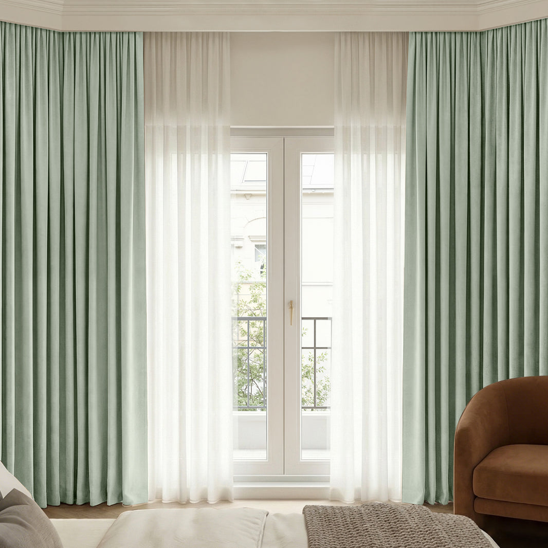 Cortinas opacas de chenilla y terciopelo Joydeco