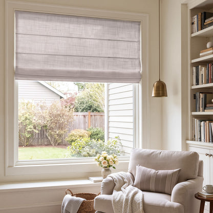 Emery Linen Light Filtering Roman Shade