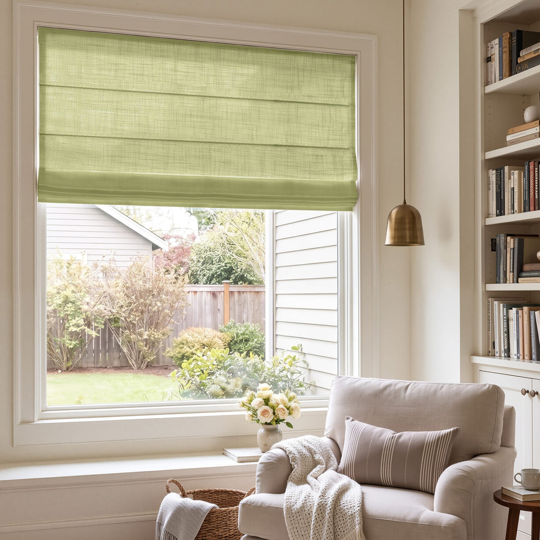 Emery Linen Light Filtering Roman Shade