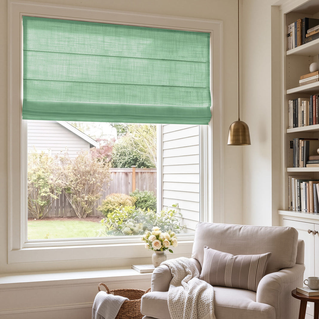 Emery Linen Light Filtering Roman Shade