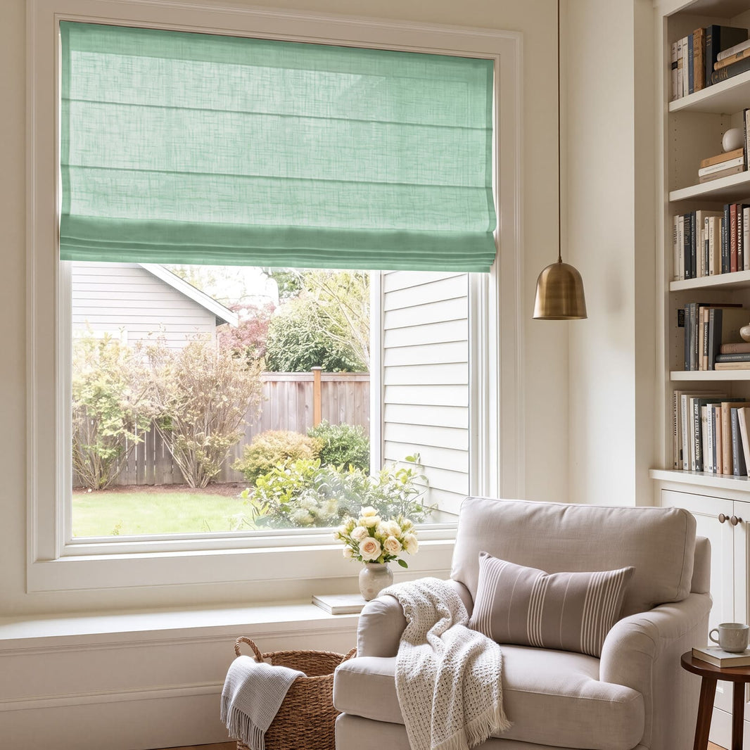Emery Linen Light Filtering Roman Shade