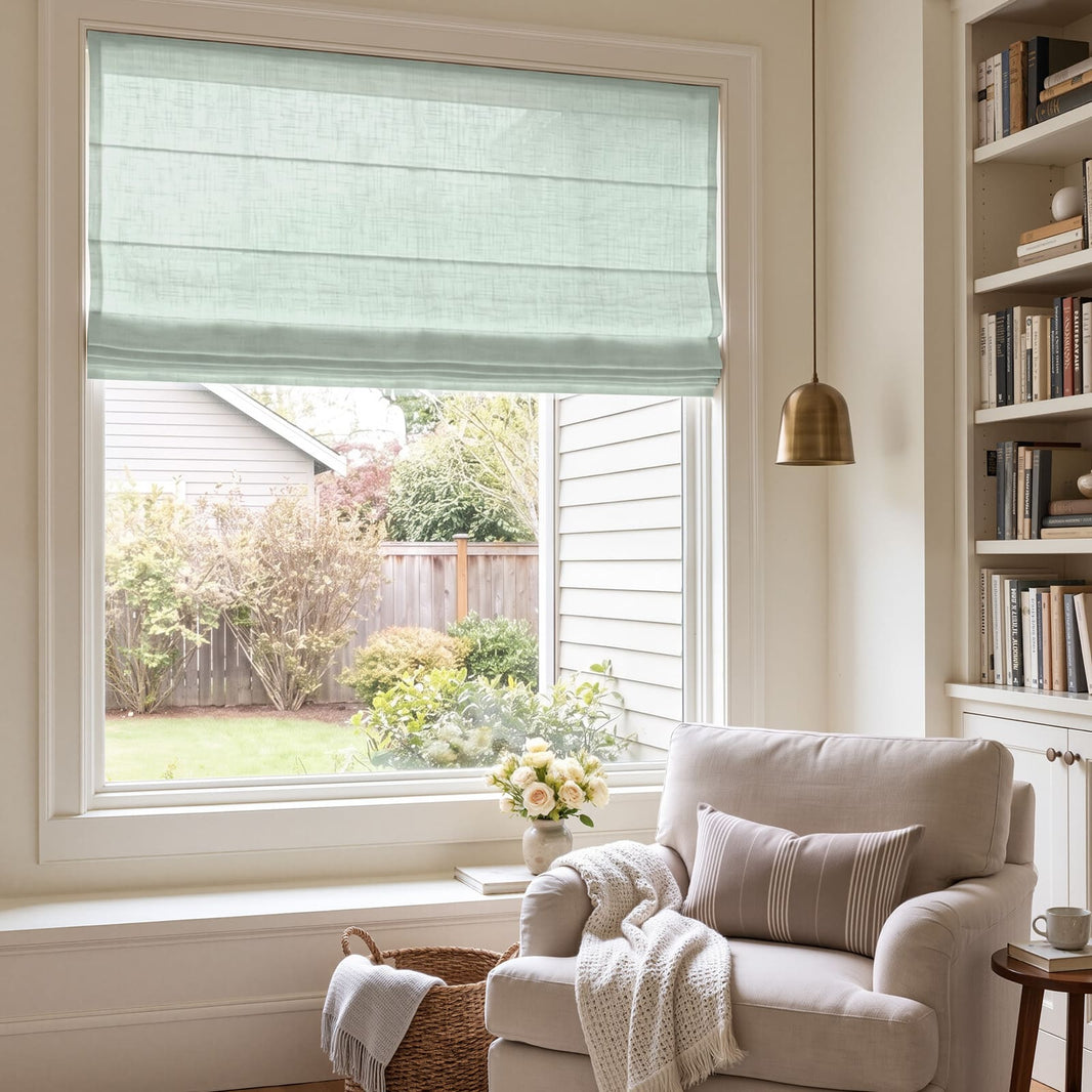 Emery Linen Light Filtering Roman Shade