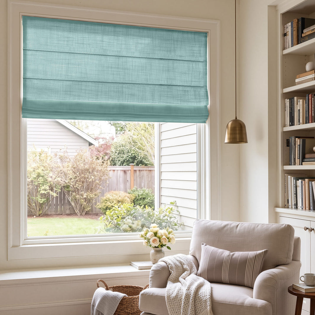 Emery Linen Light Filtering Roman Shade