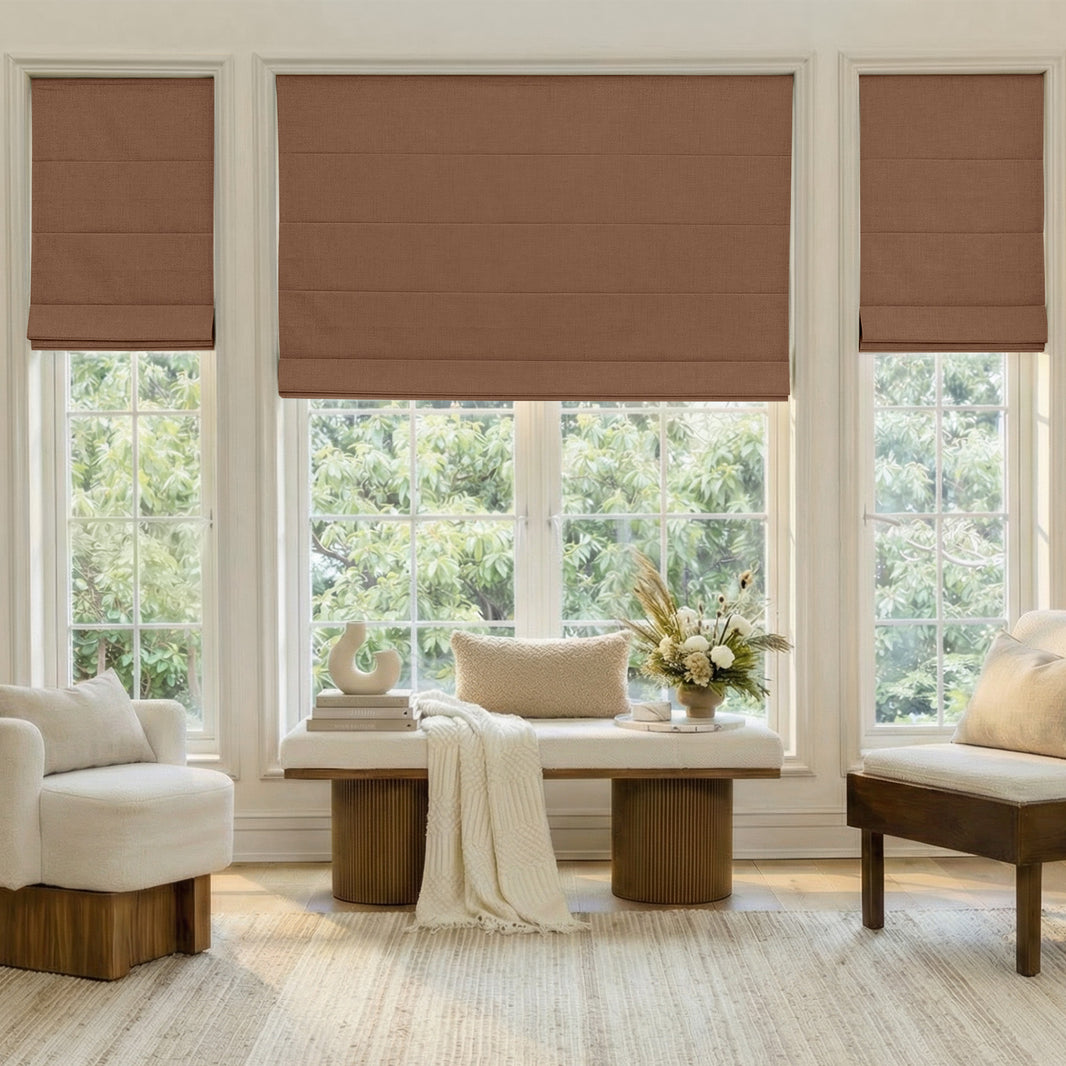 Alder Linen Look Blackout Roman Shade
