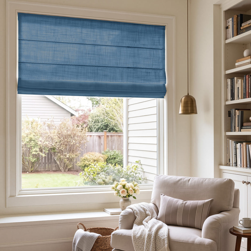 Emery Linen Light Filtering Roman Shade