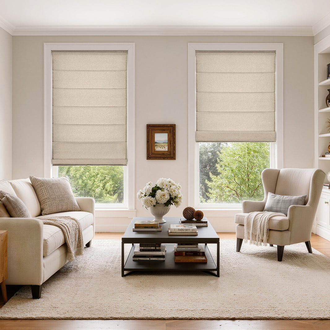 Clara Textured Light Filtering Roman Shade