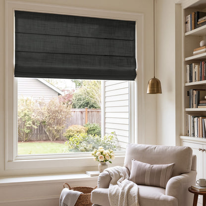Emery Linen Light Filtering Roman Shade