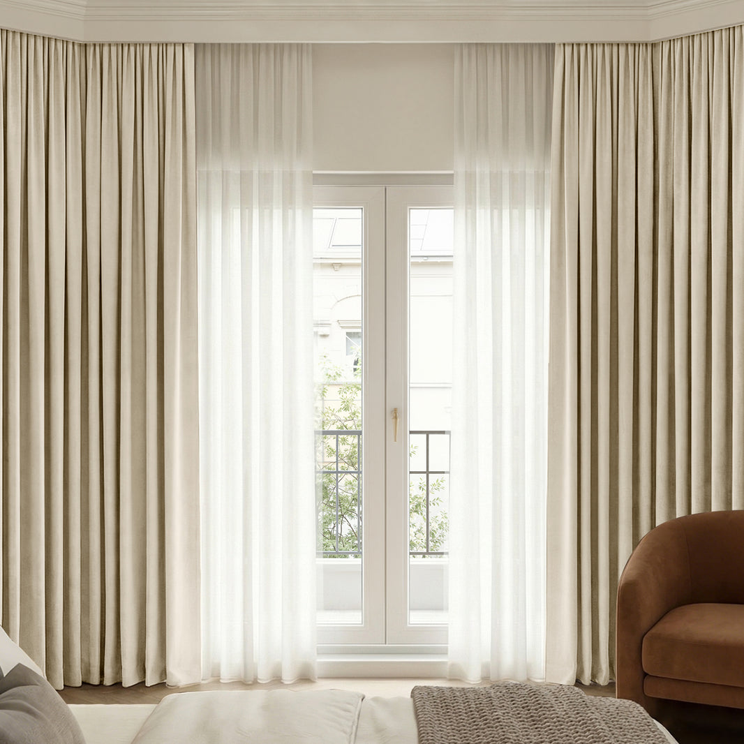 Cortinas opacas de chenilla y terciopelo Joydeco