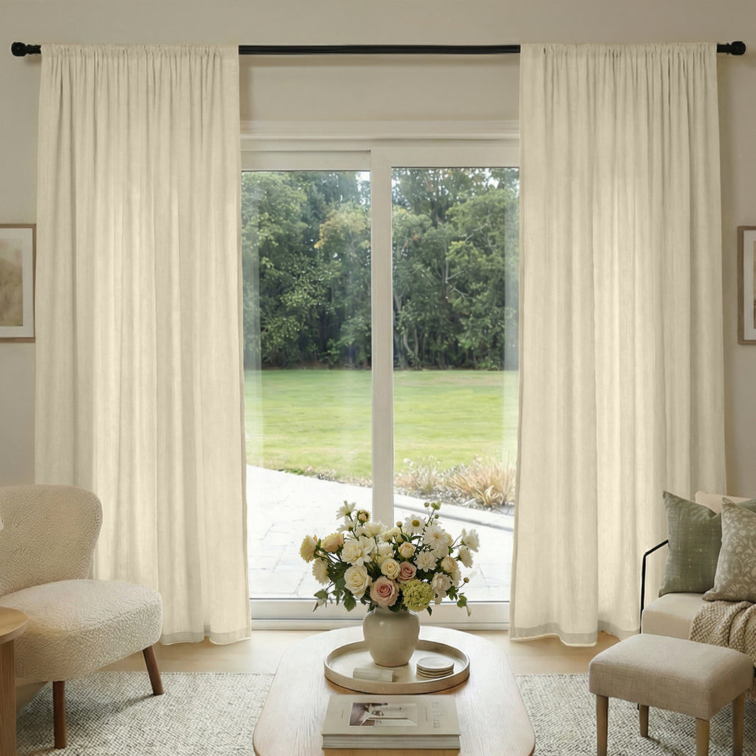 Rideaux occultants en lin Joydeco Flaxaline