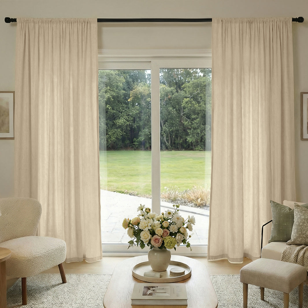 Rideaux occultants en lin Joydeco Flaxaline