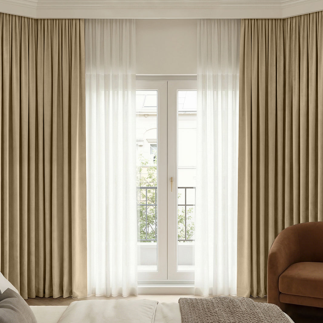 Cortinas opacas de chenilla y terciopelo Joydeco