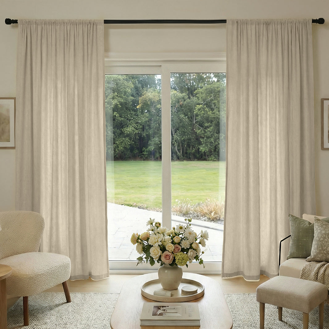 Rideaux occultants en lin Joydeco Flaxaline