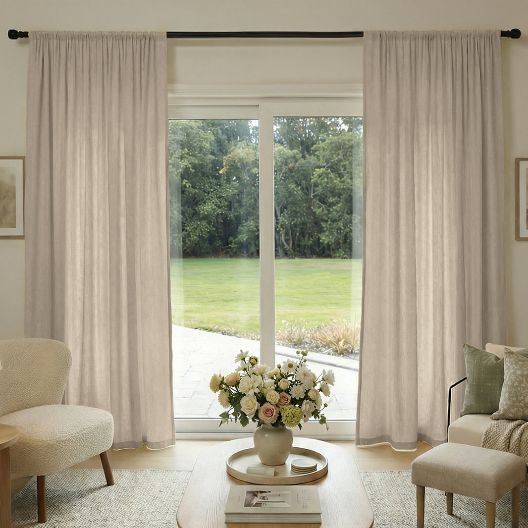 Rideaux occultants en lin Joydeco Flaxaline