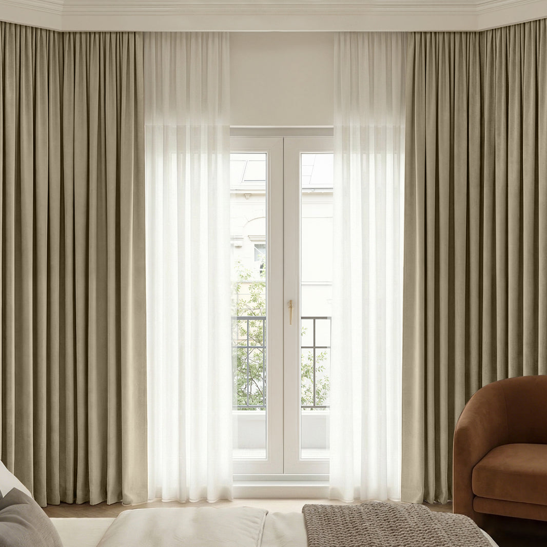 Cortinas opacas de chenilla y terciopelo Joydeco