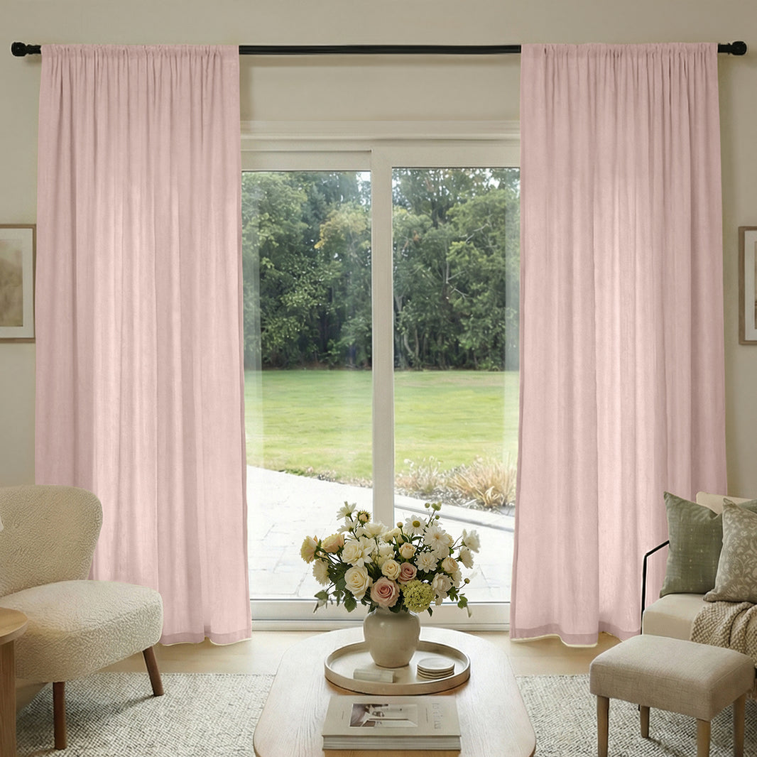 Rideaux occultants en lin Joydeco Flaxaline