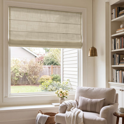 Emery Linen Light Filtering Roman Shade