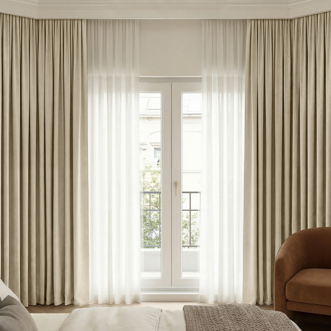 Cortinas opacas de chenilla y terciopelo Joydeco