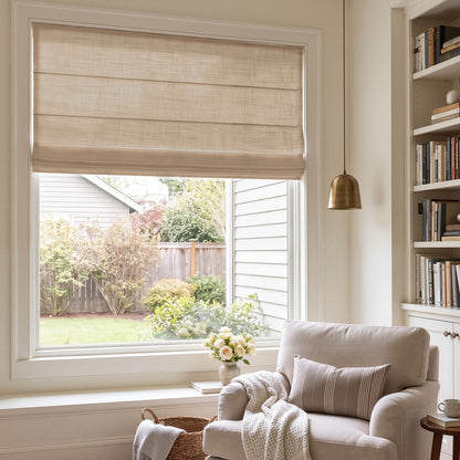 Emery Linen Light Filtering Roman Shade