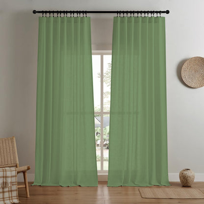 Joydeco Custom Linen Light Filtering Curtain