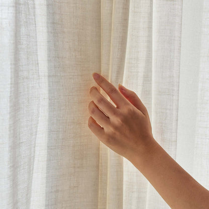 Hazel Linen Blend Sheer Curtain