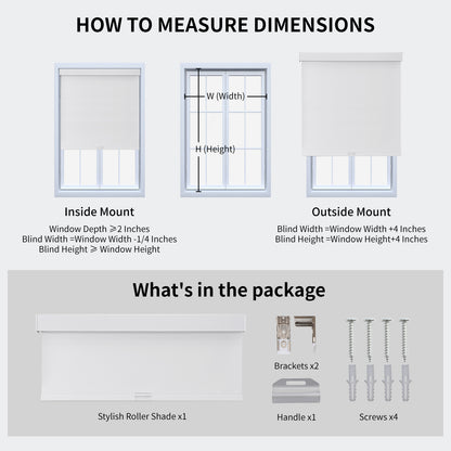 Joydeco 100% Blackout Roller Shades (Pro), Free-Stop Cordless Blinds for Windows, UV Protection, Natural Woven Blinds for Home and Office, Light-Proof Aluminum Cover